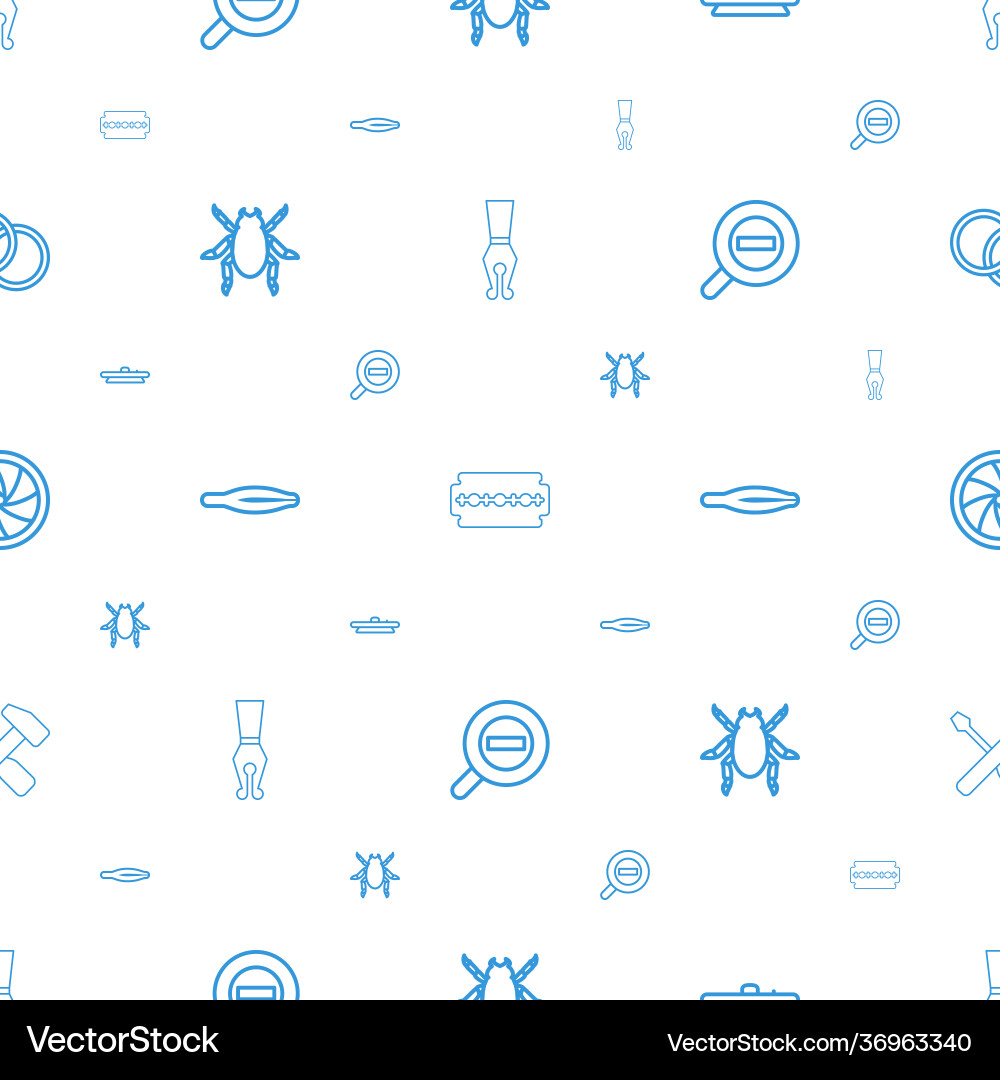 Macro icons pattern seamless white background Vector Image