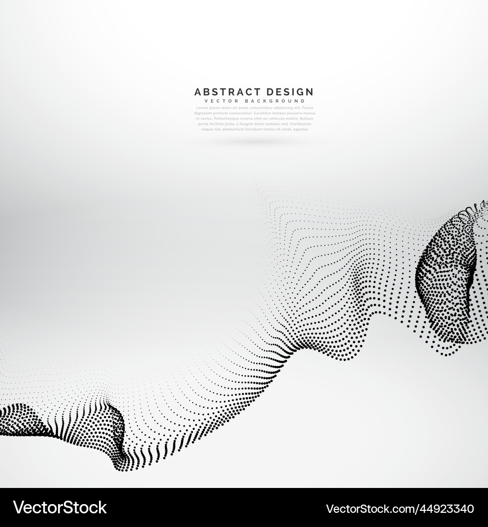Particle array mesh wave style background vector image