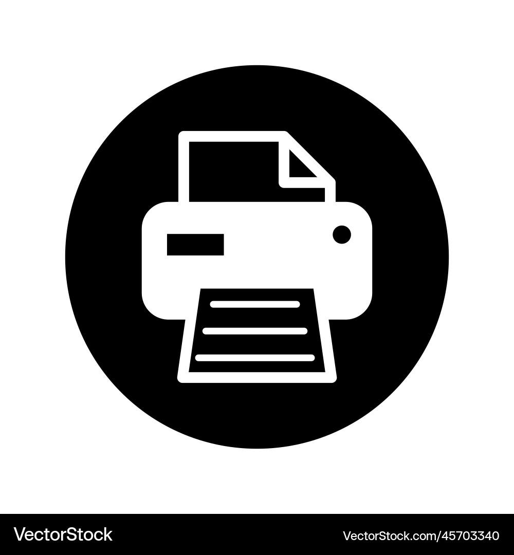 Printer document web icon printout machine Printer document web icon printout machine vector image