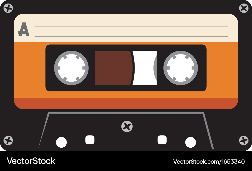 Retro Audio Cassette Tape vector image