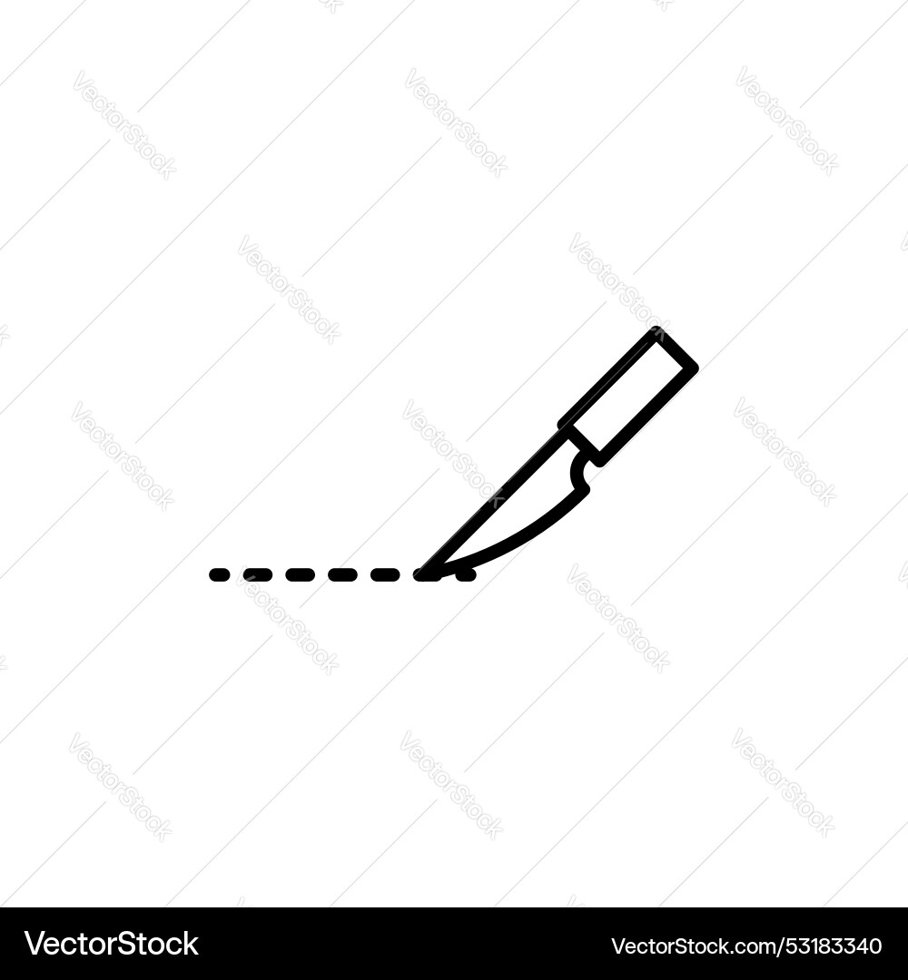 Scalpel path icon isolated on white background Vector Image
