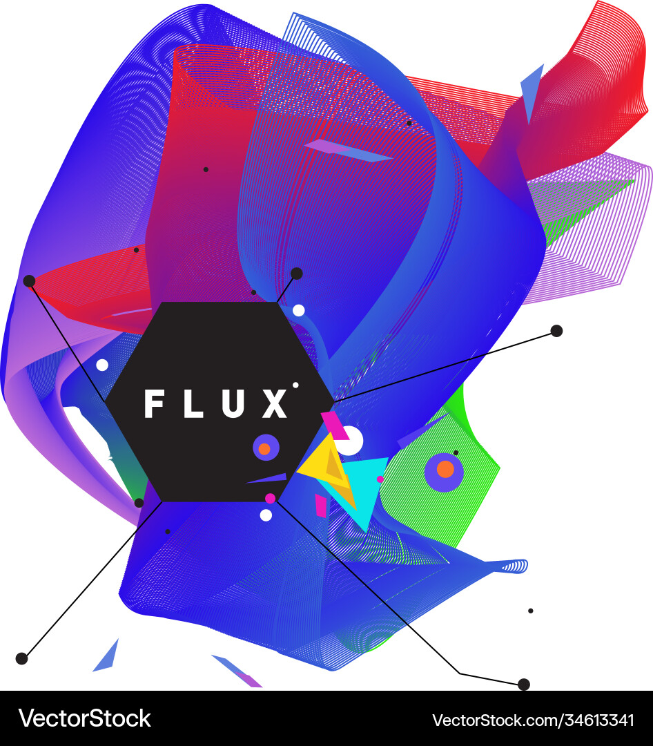 3d colorful wave background dynamic flux effect 3d colorful wave background dynamic flux effect vector image