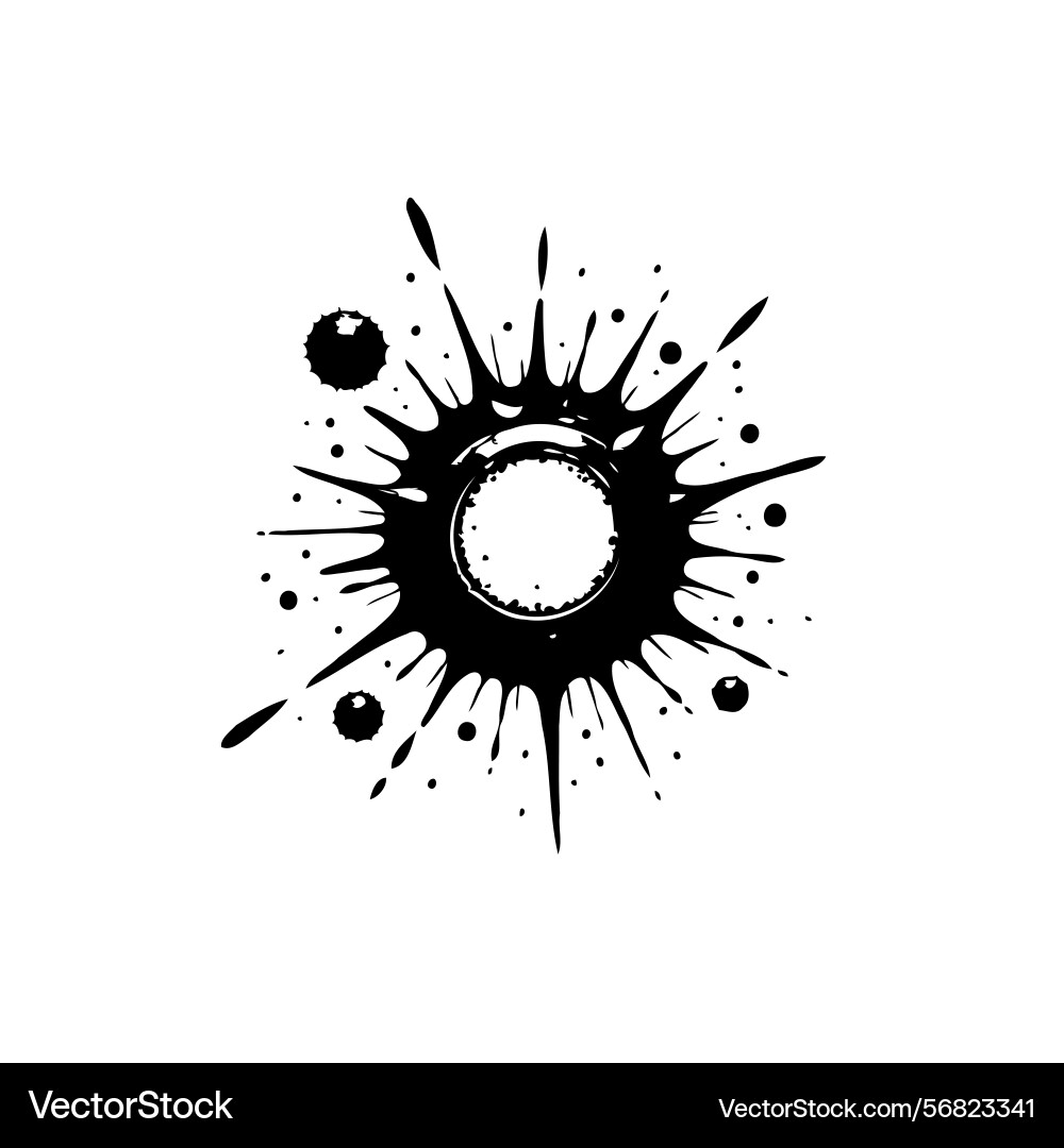 Abstract of a circular burst with splatters Vector Image