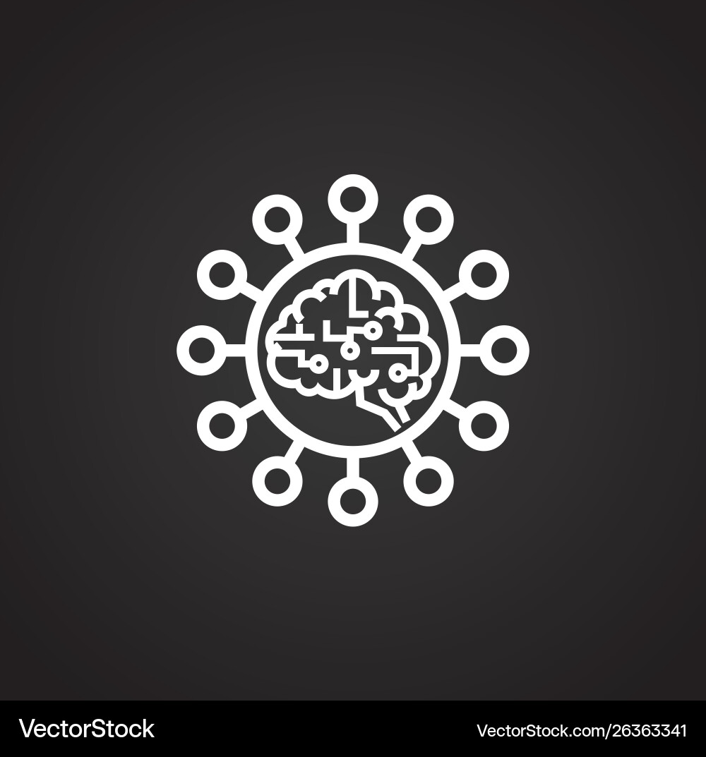 Ai icon on background for graphic and web design Vector Image