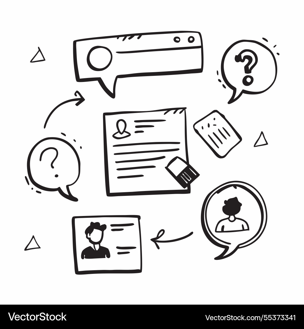Customer inquiry with instant faq access concept Vector Image
