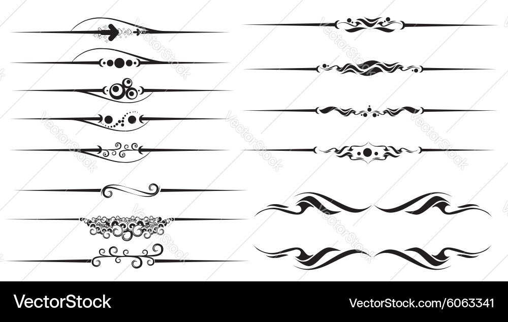 Decorative Scrolls & Elements vector image