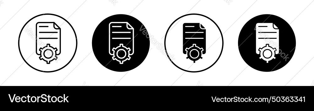 Document settings icon set folder management Document settings icon set folder management Vector Image