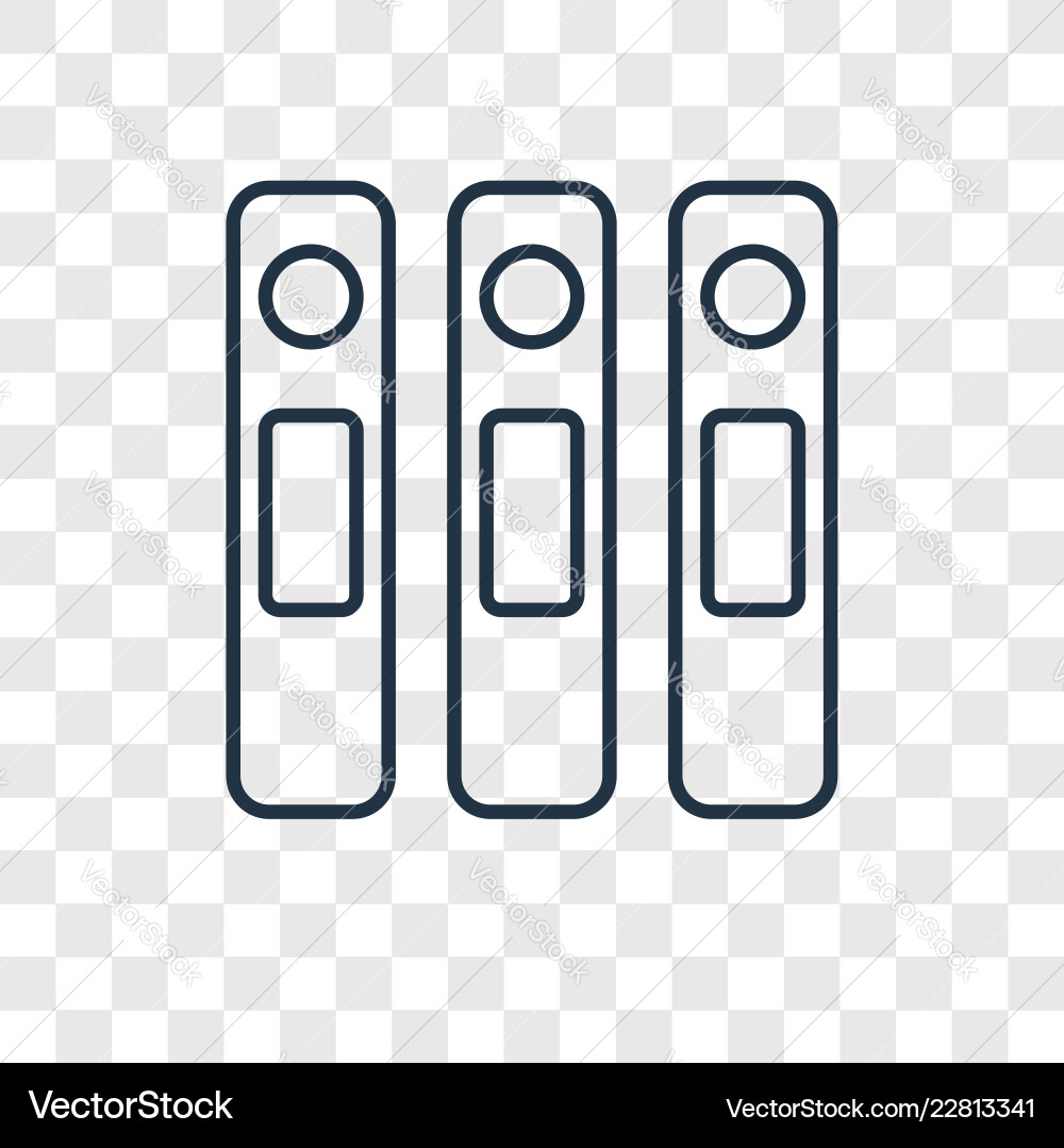 Files concept linear icon isolated on transparent Files concept linear icon isolated on transparent vector image