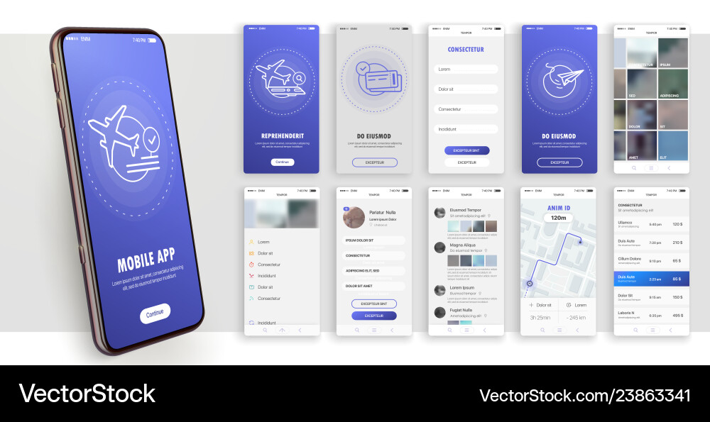 Gestaltung der mobilen Anwendung ui ux Gestaltung der mobilen Anwendung ui ux vektorbild