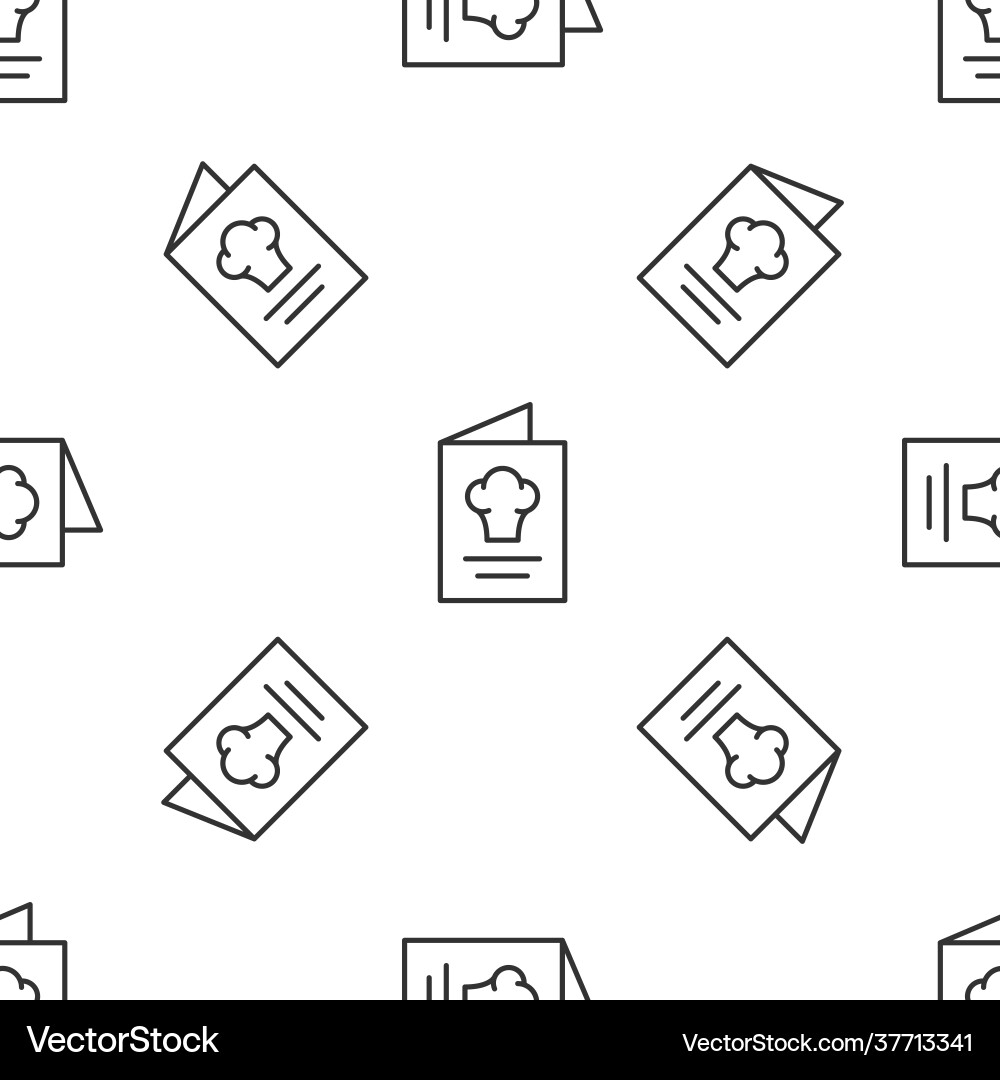 Grey line cookbook icon isolated seamless pattern Grey line cookbook icon isolated seamless pattern vector image