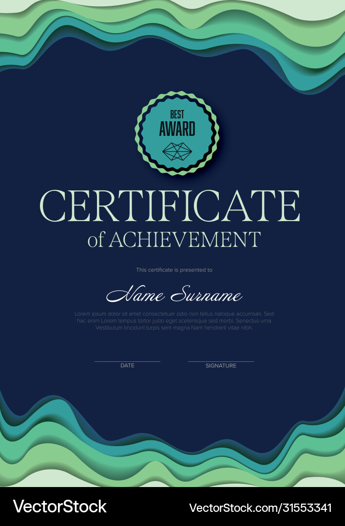 Modern certificate template layout Modern certificate template layout Vector Image