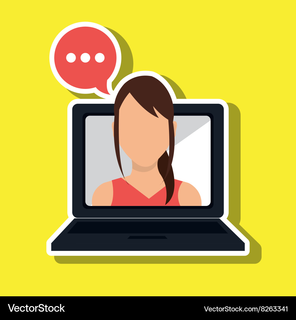 Portable computer design vector image