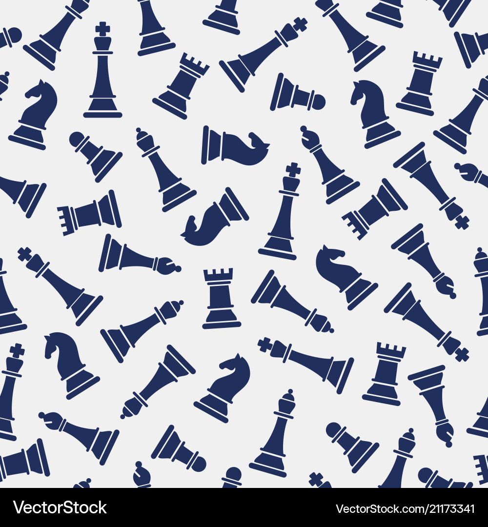 Seamless pattern with chess on grey Seamless pattern with chess on grey vector image