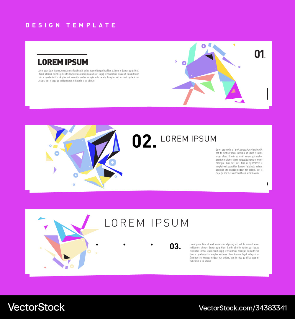 Set abstract banner web design template retro Set abstract banner web design template retro vector image