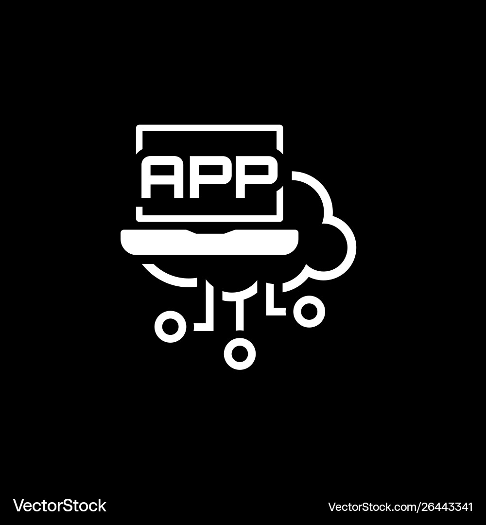Simple desktop app line icon Vector Image
