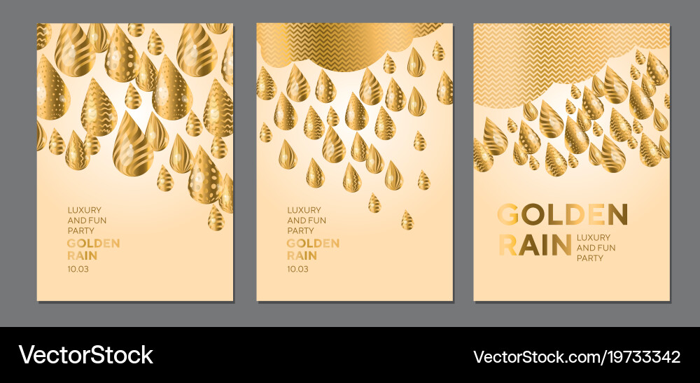 Abstract golden drop pattern vector image