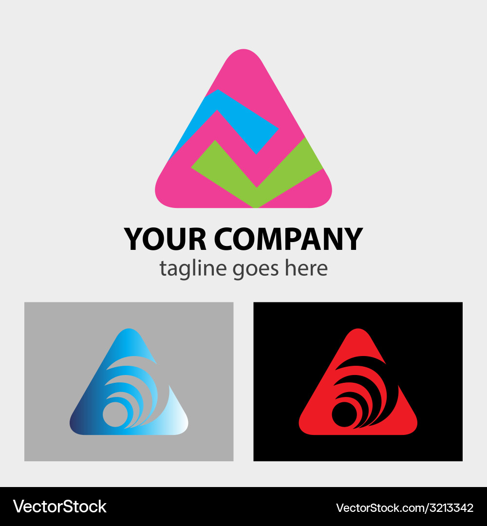 Abstract logo triangle design elementicon Vector Image