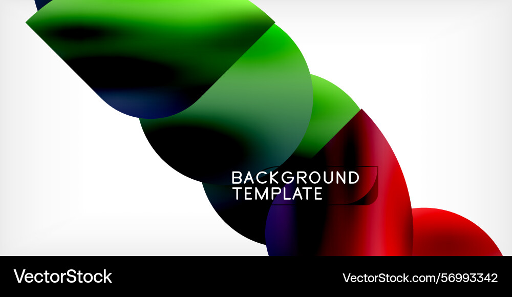 Abstract shapes overlap creating vibrant color Vector Image