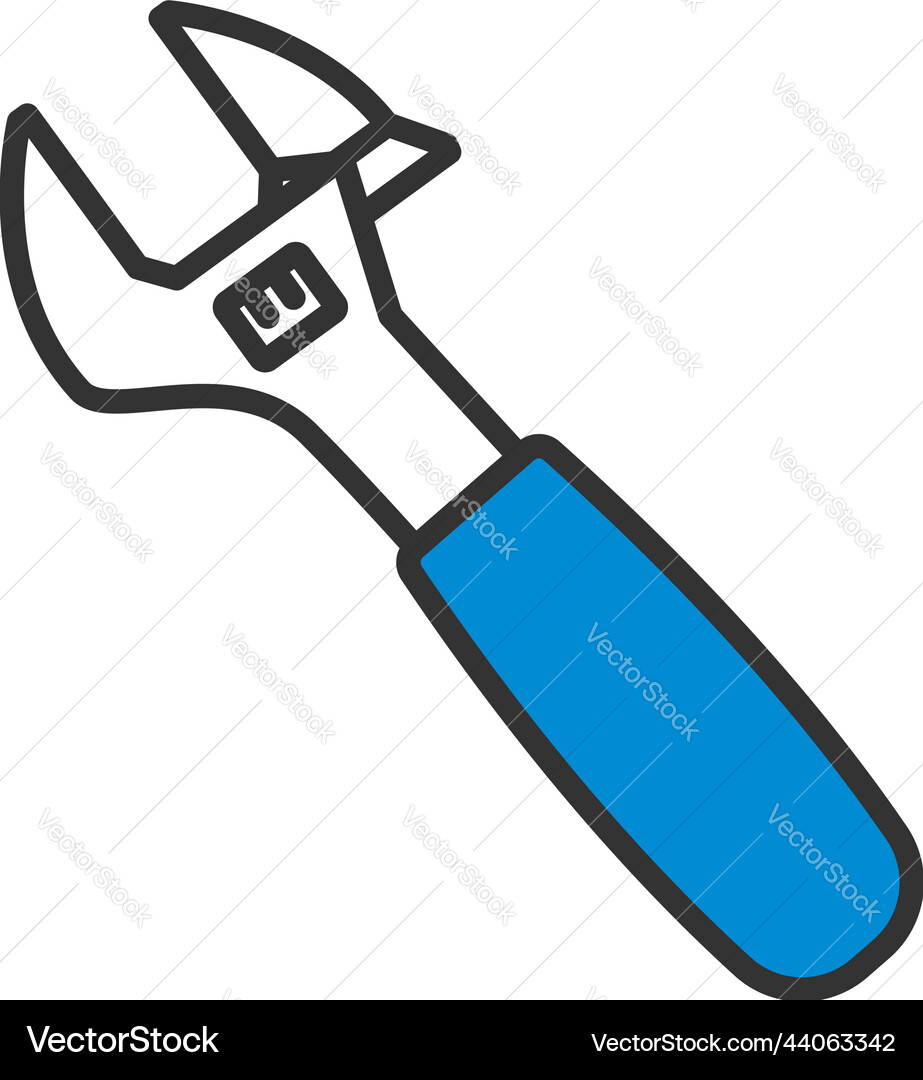 Adjustable wrench icon vector image