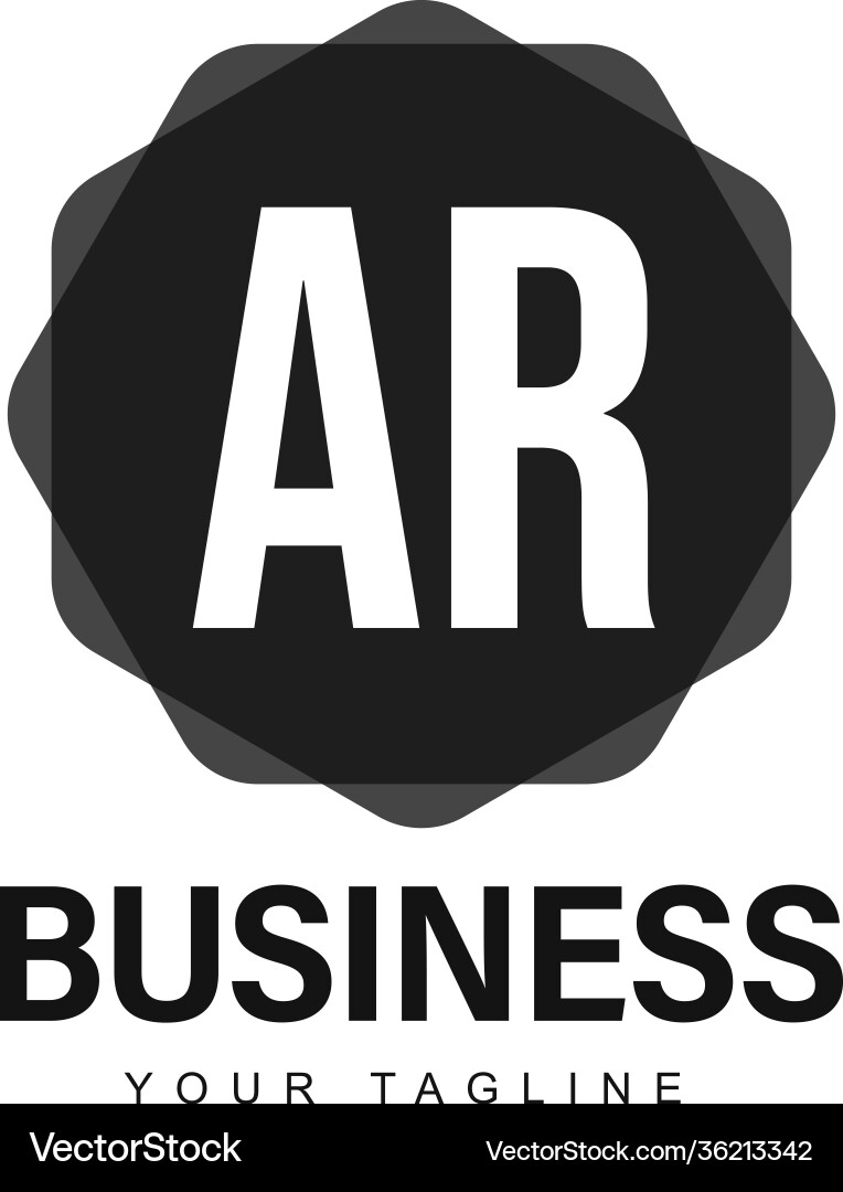 Ar initial a logo design with abstract style Ar initial a logo design with abstract style vector image