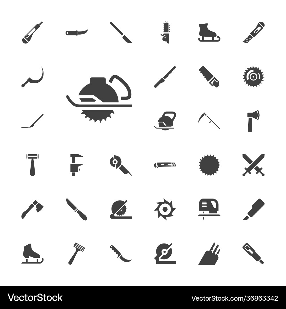 Blade icons Vector Image