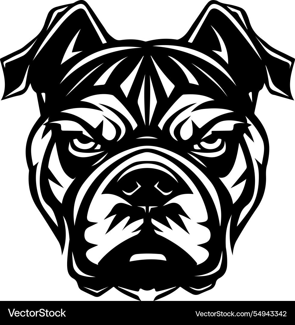 Bold and aggressive bulldog mascot logo pet Bold and aggressive bulldog mascot logo pet vector image
