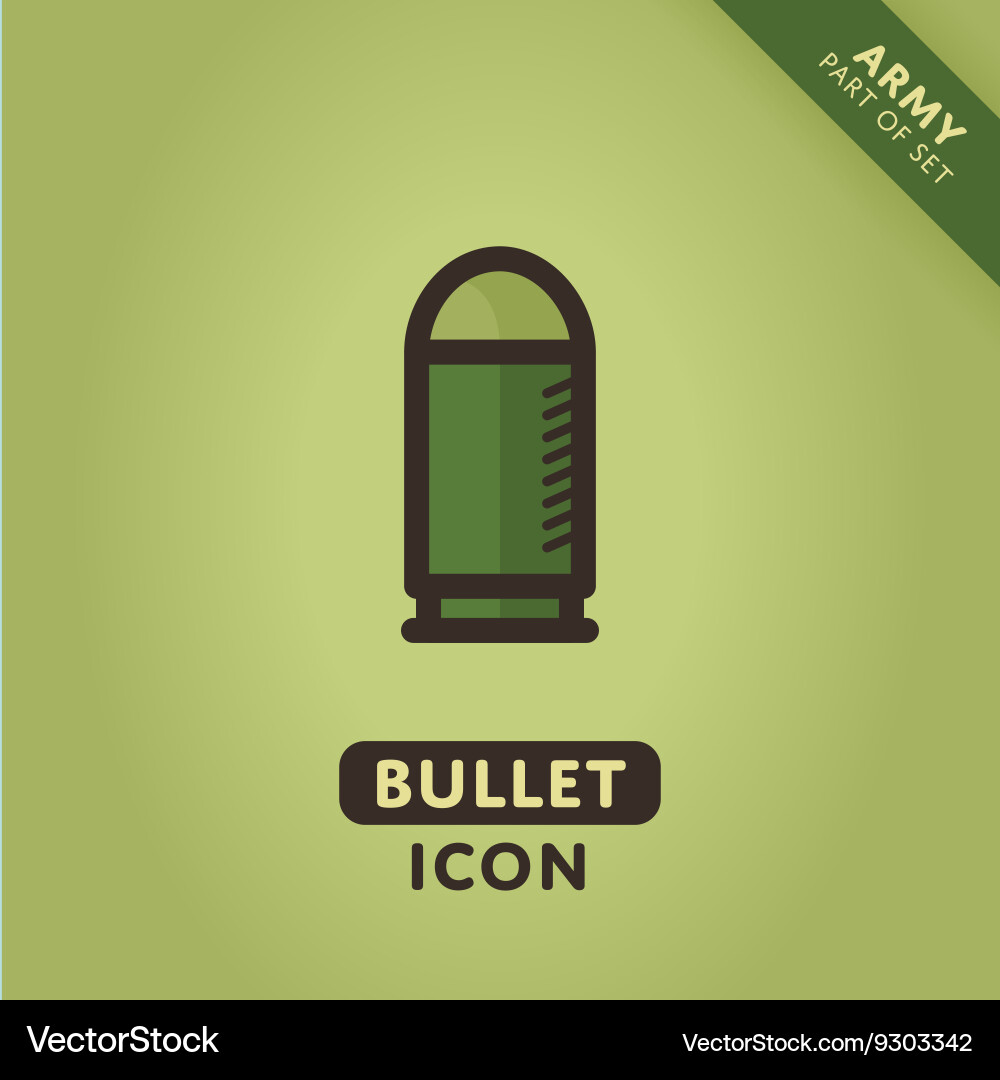 Bullet Icon - Weapon Symbol Royalty Free Vector Image