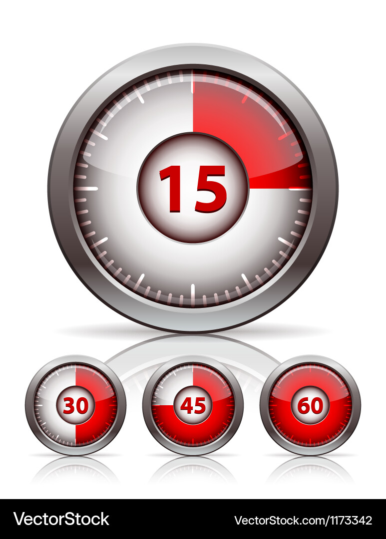 Clock Timer Icons Set vector image