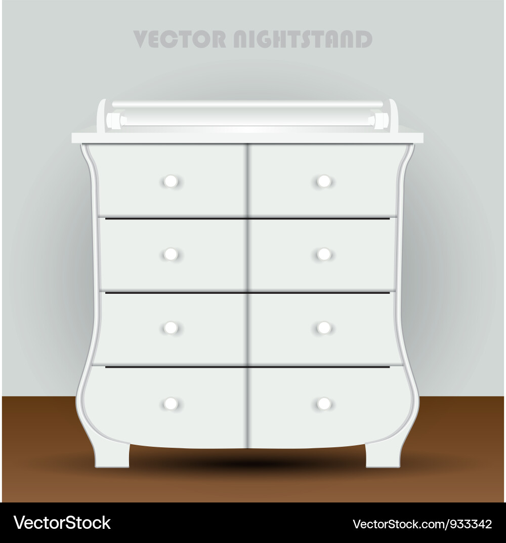 Elegant White Table on Background Vector Image