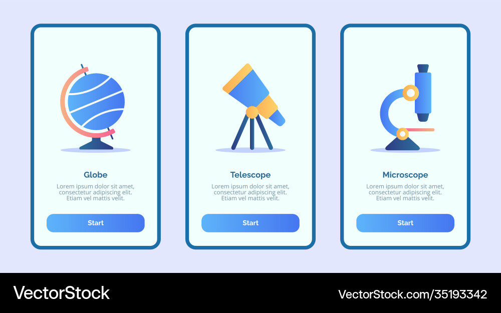 Globe telescope microscope for mobile apps Globe telescope microscope for mobile apps vector image