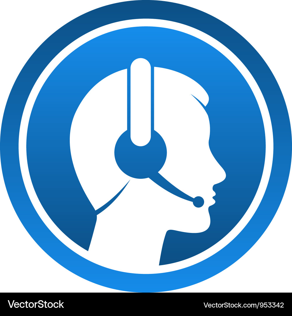 Headset Support Icon Vector Image