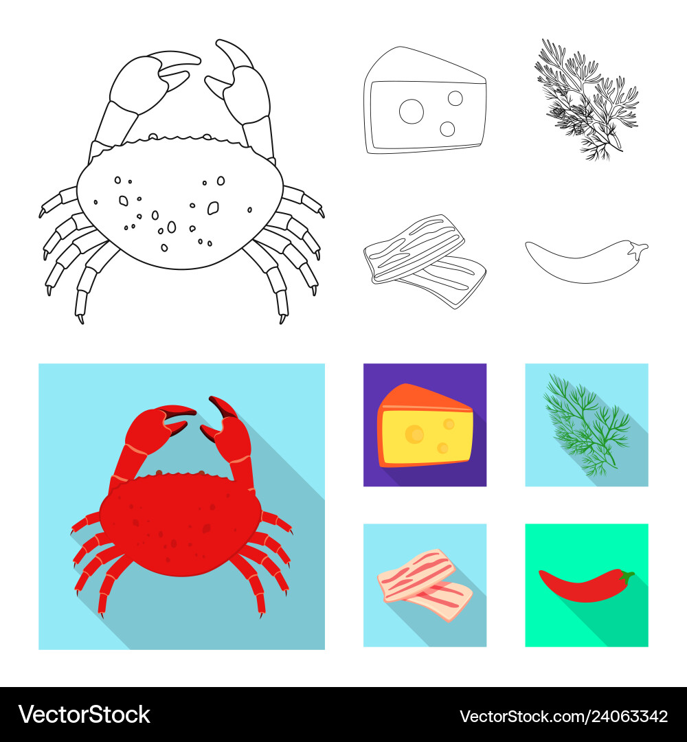 Isolated object of taste and product symbol set Isolated object of taste and product symbol set Vector Image