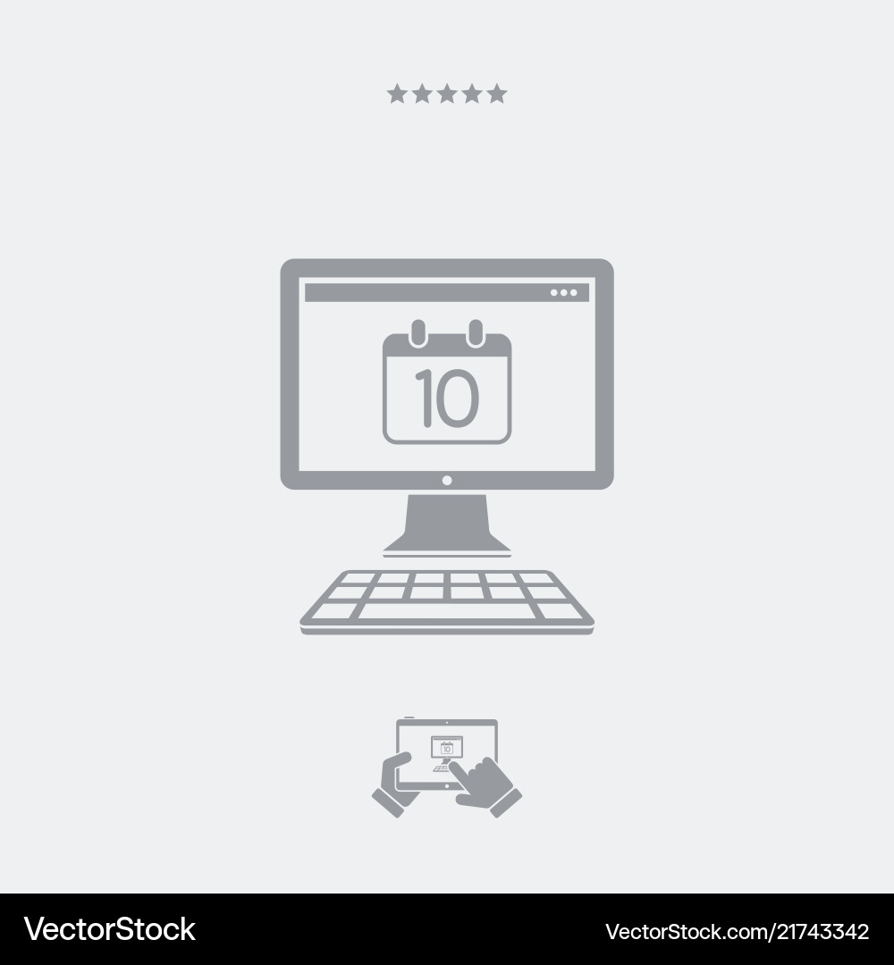 Minimal calendar application icon Vector Image