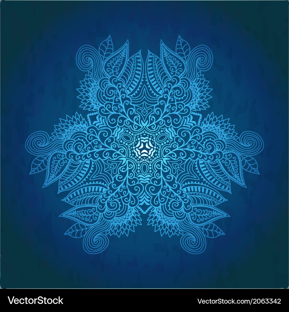 Ornamental round lace pattern circle background Vector Image