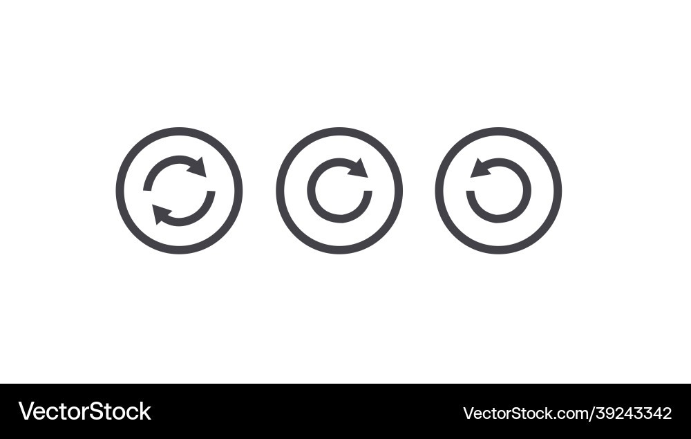 Refresh icon set Refresh icon set vector image