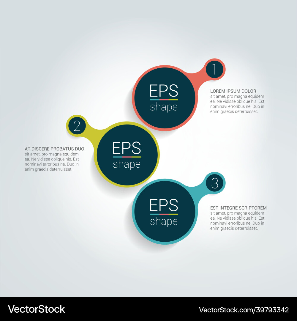 Round shape step by template simply color Round shape step by template simply color vector image