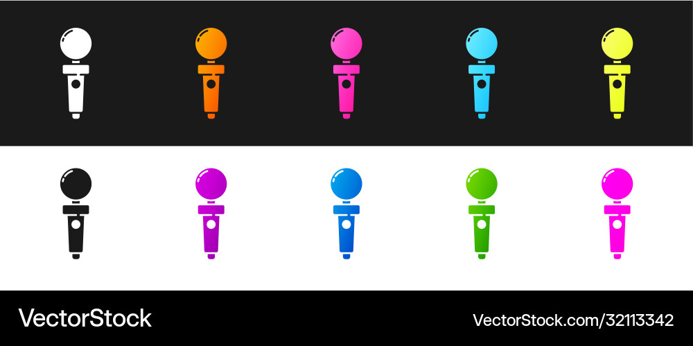 Set joystick for arcade machine icon isolated Set joystick for arcade machine icon isolated Vector Image