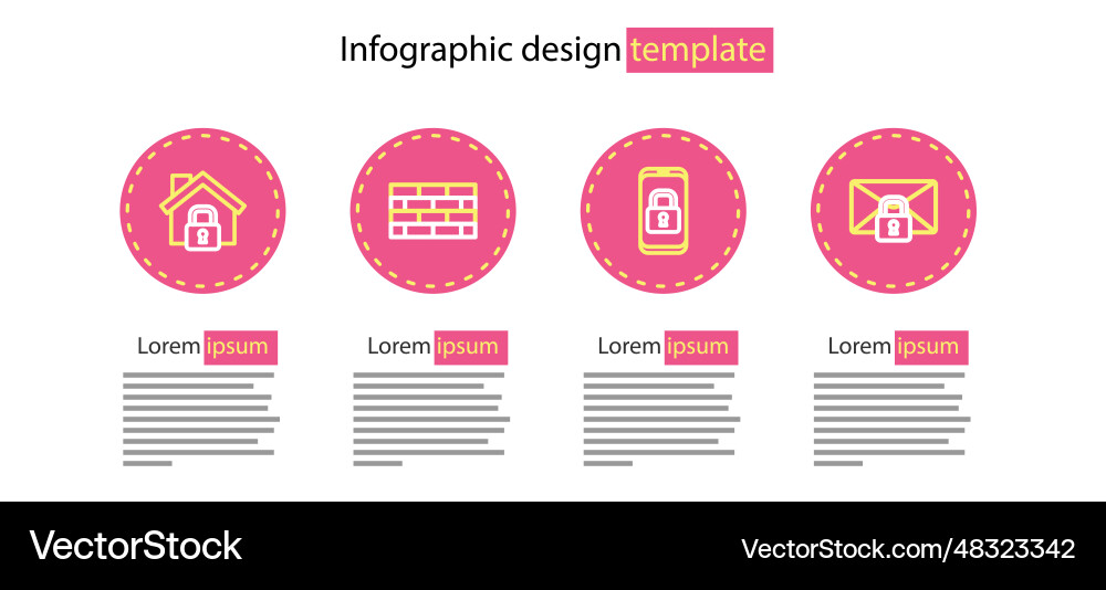 Set line mobile with closed padlock mail message Set line mobile with closed padlock mail message Vector Image