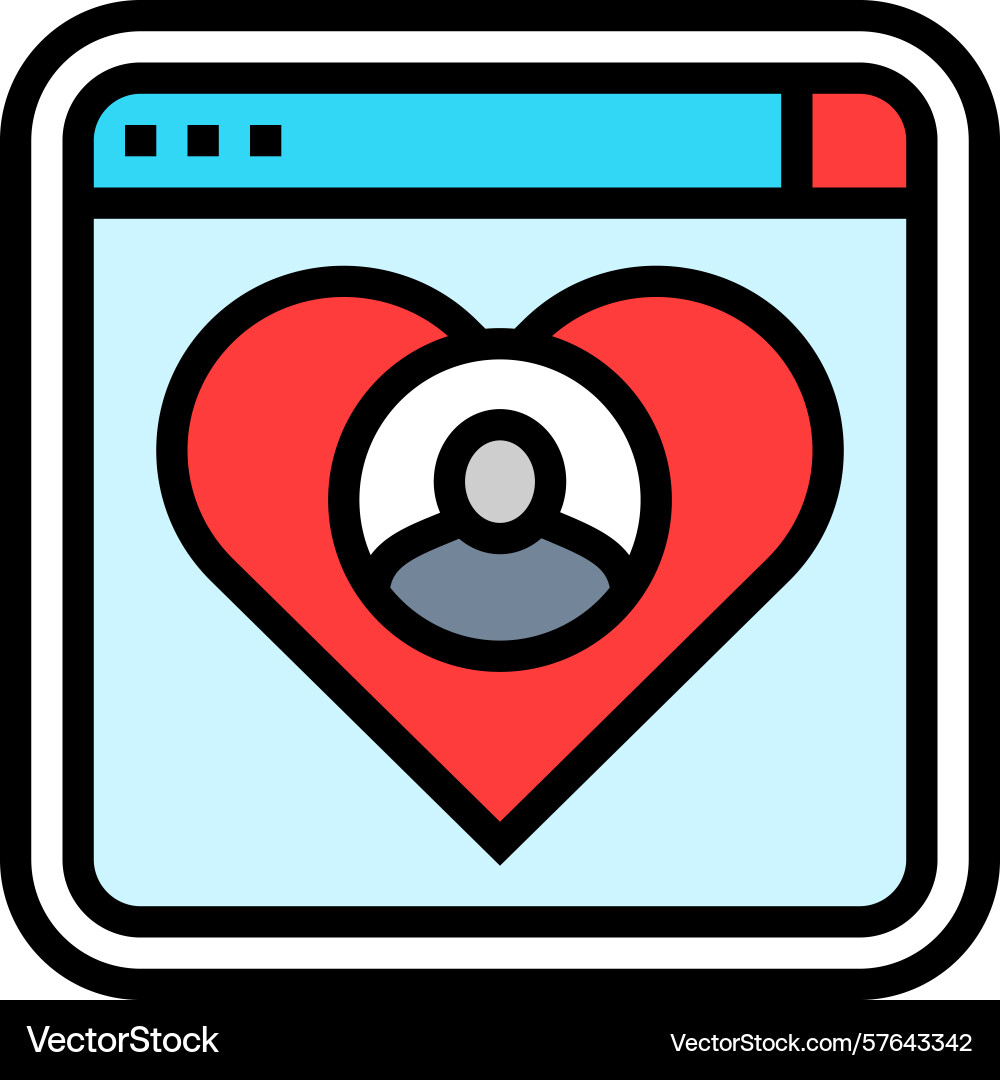 User friendly interface color icon Vector Image