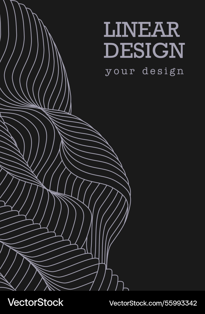 Wavy line design dynamic wave linear vector image