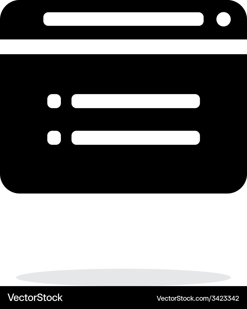 Web browser simple icon on white background vector image