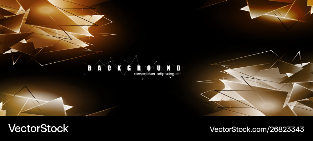 Abstract background with glowing triangles Vector Image