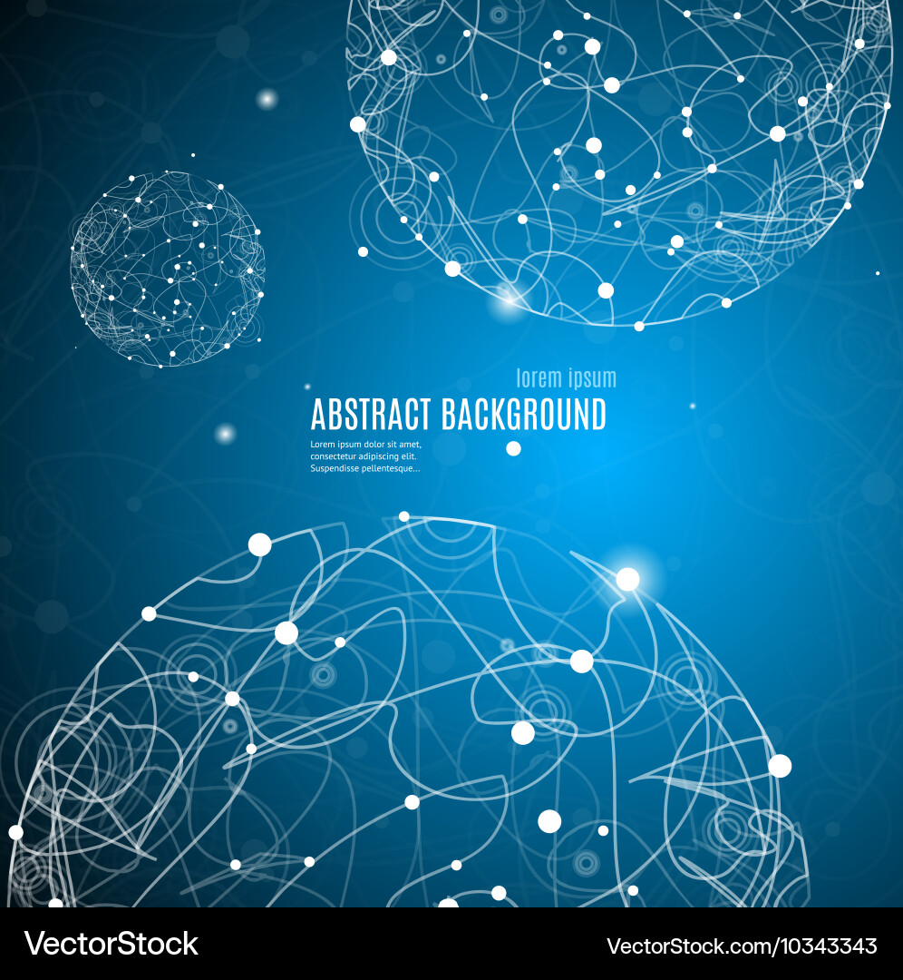 Abstract Sphere Network Background vector image