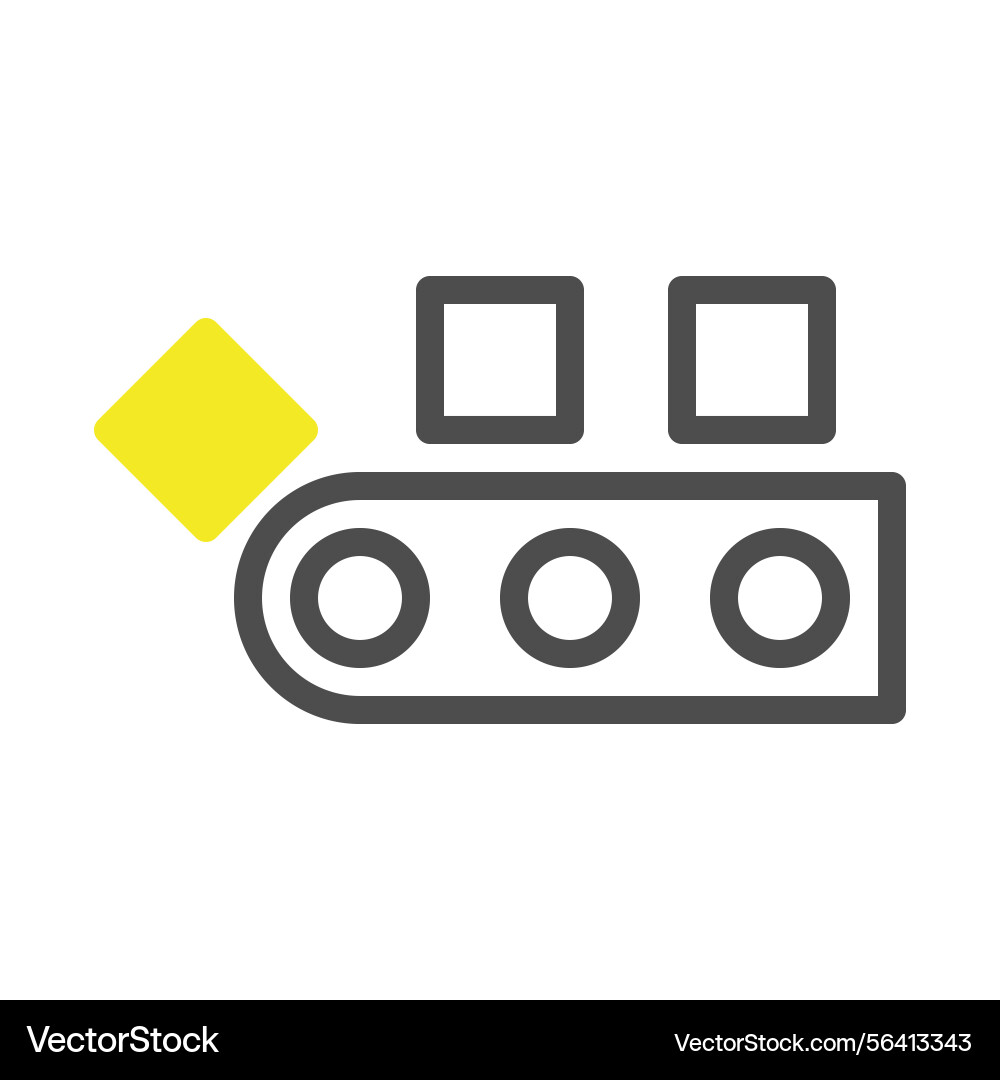 Automated process with assembly line production vector image