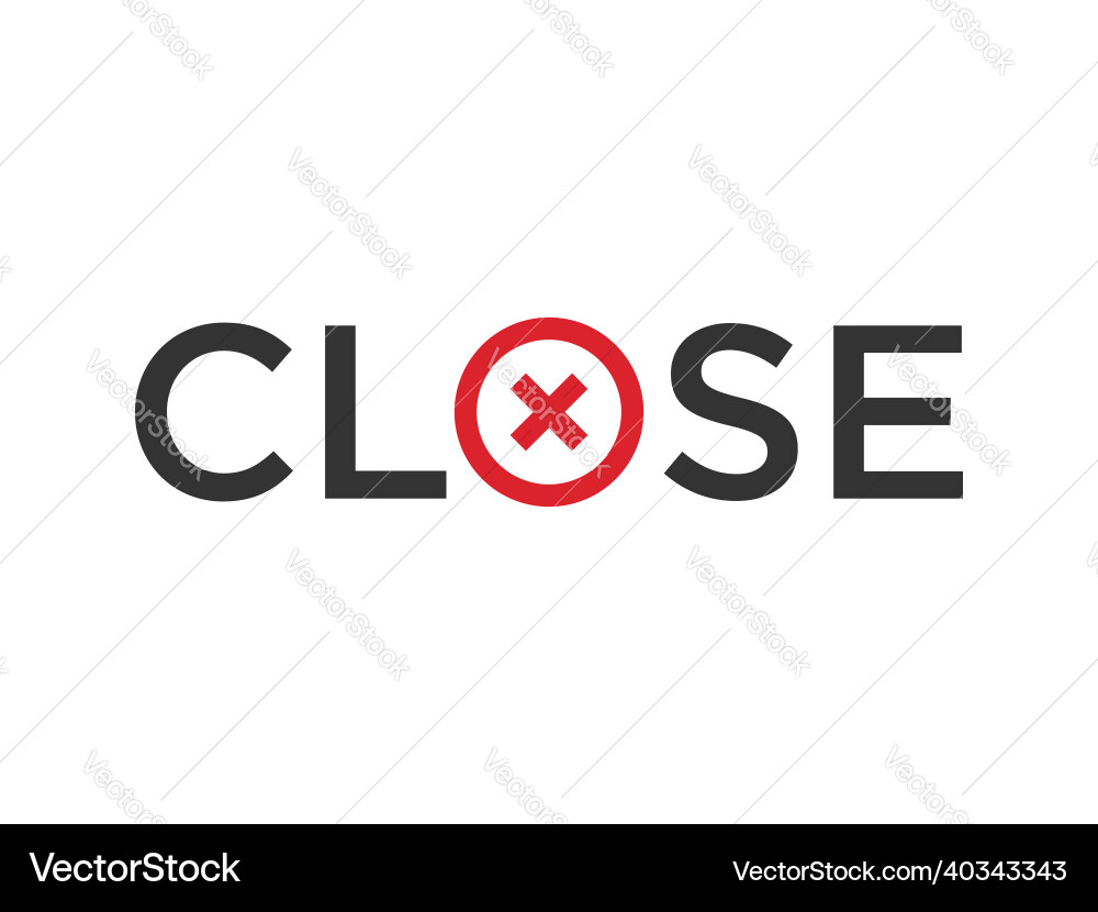 Close icon sign cancel symbol web design error Close icon sign cancel symbol web design error vector image