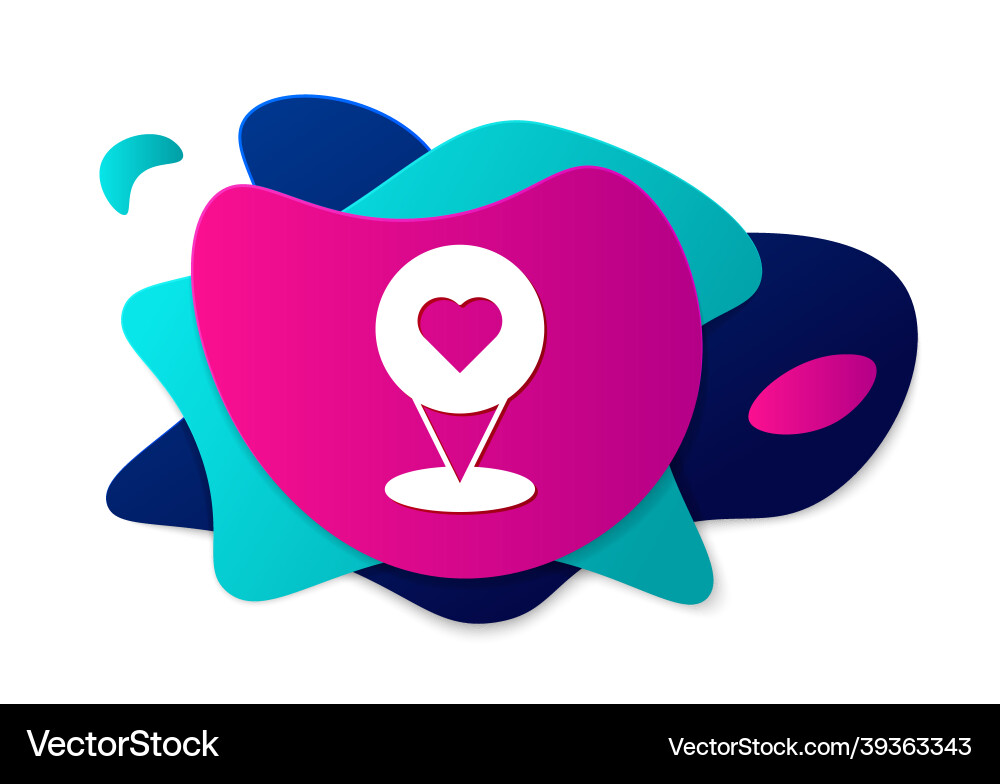 Color map pointer with heart icon isolated Color map pointer with heart icon isolated vector image