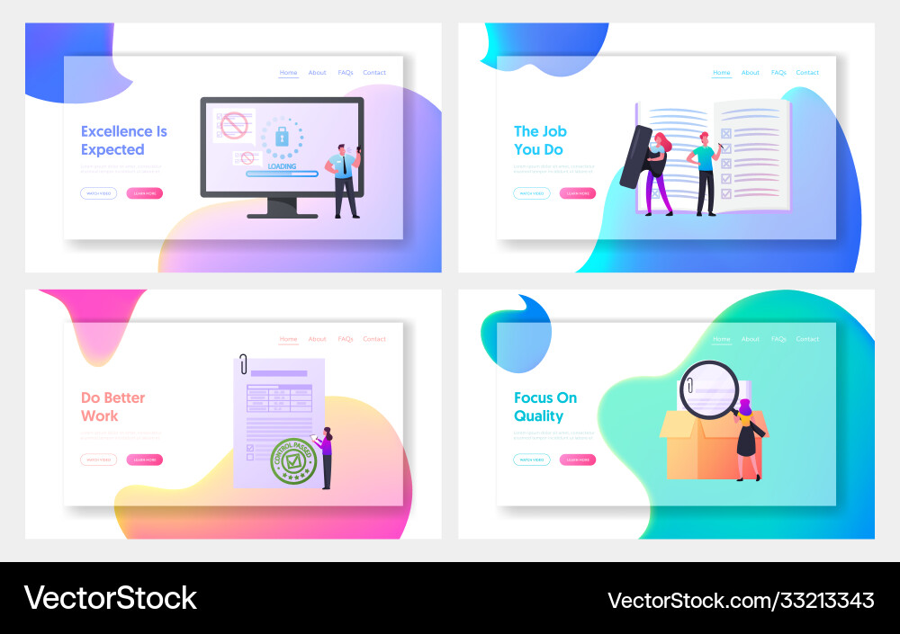 Control Panel Character Set vector image