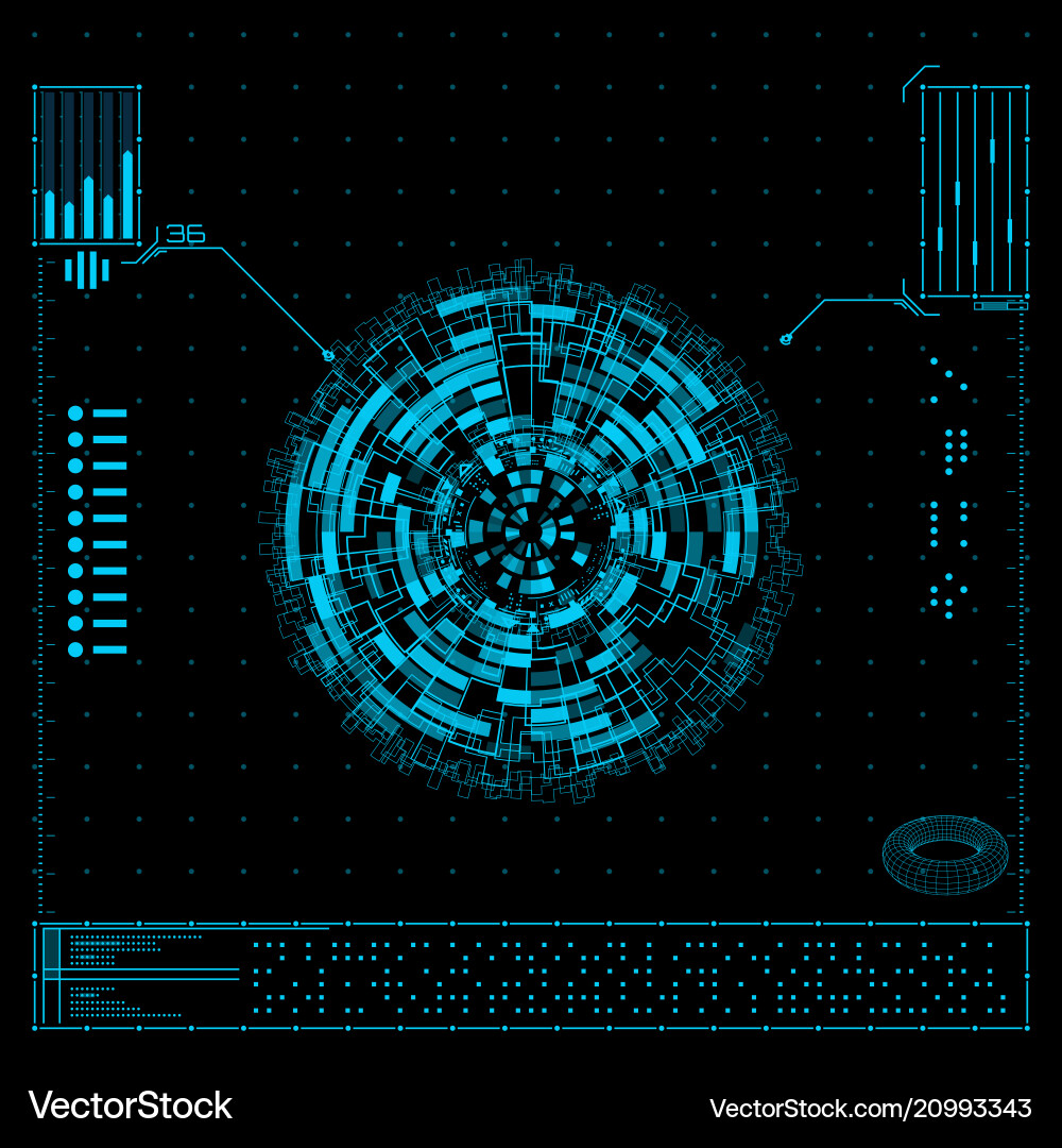 Futuristic UI Interface Display vector image