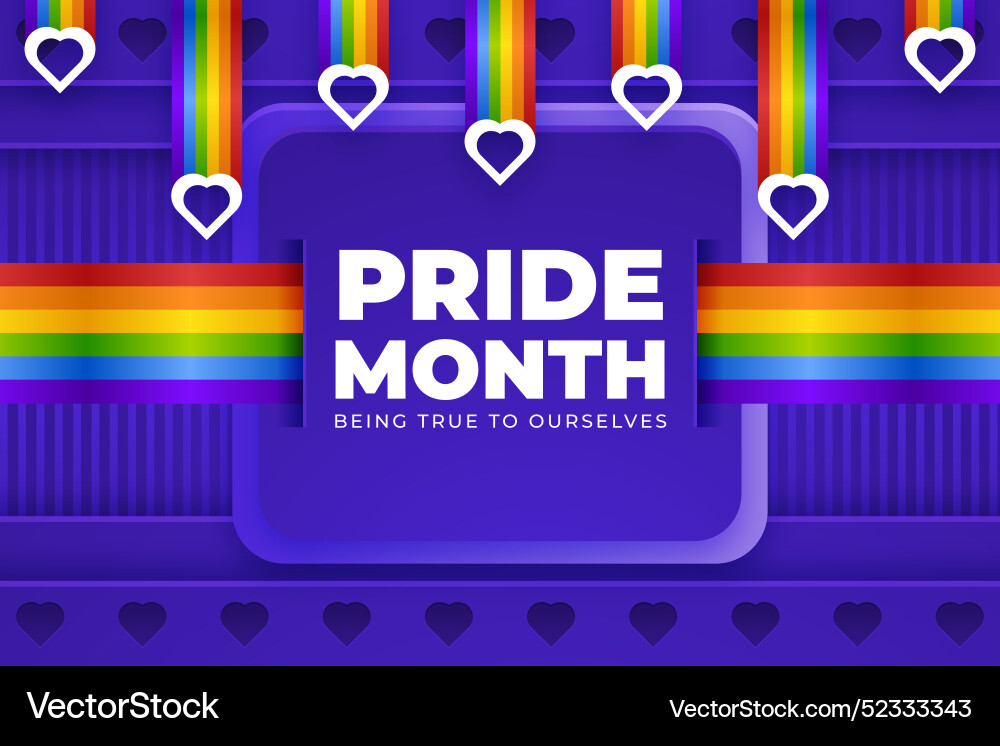 Gradient pride month background Royalty Free Vector Image