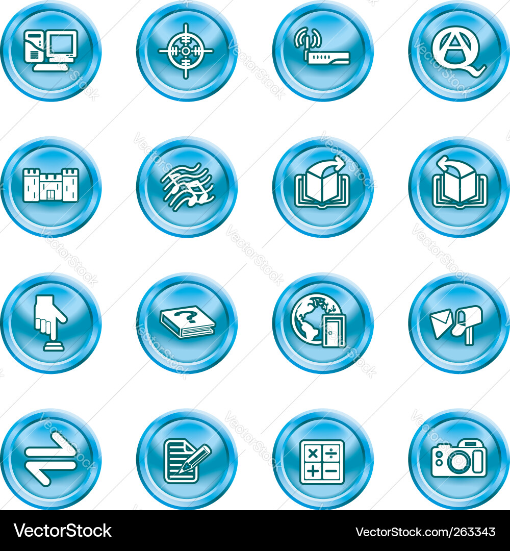 Internet or computing icon set vector image